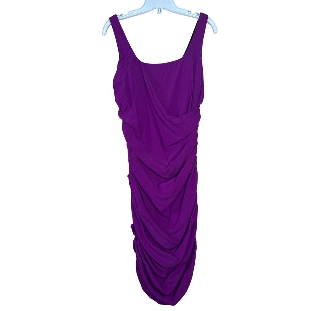 Jay Godfrey Silk Ruched Balloon Dress Fuchsia Purple Size 10